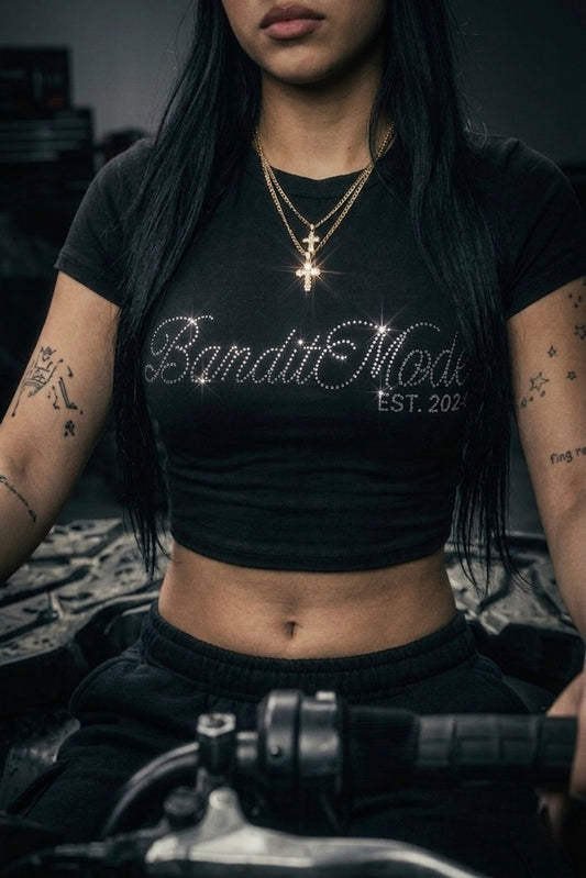 BM Crop Top Rhinestones by BanditMade