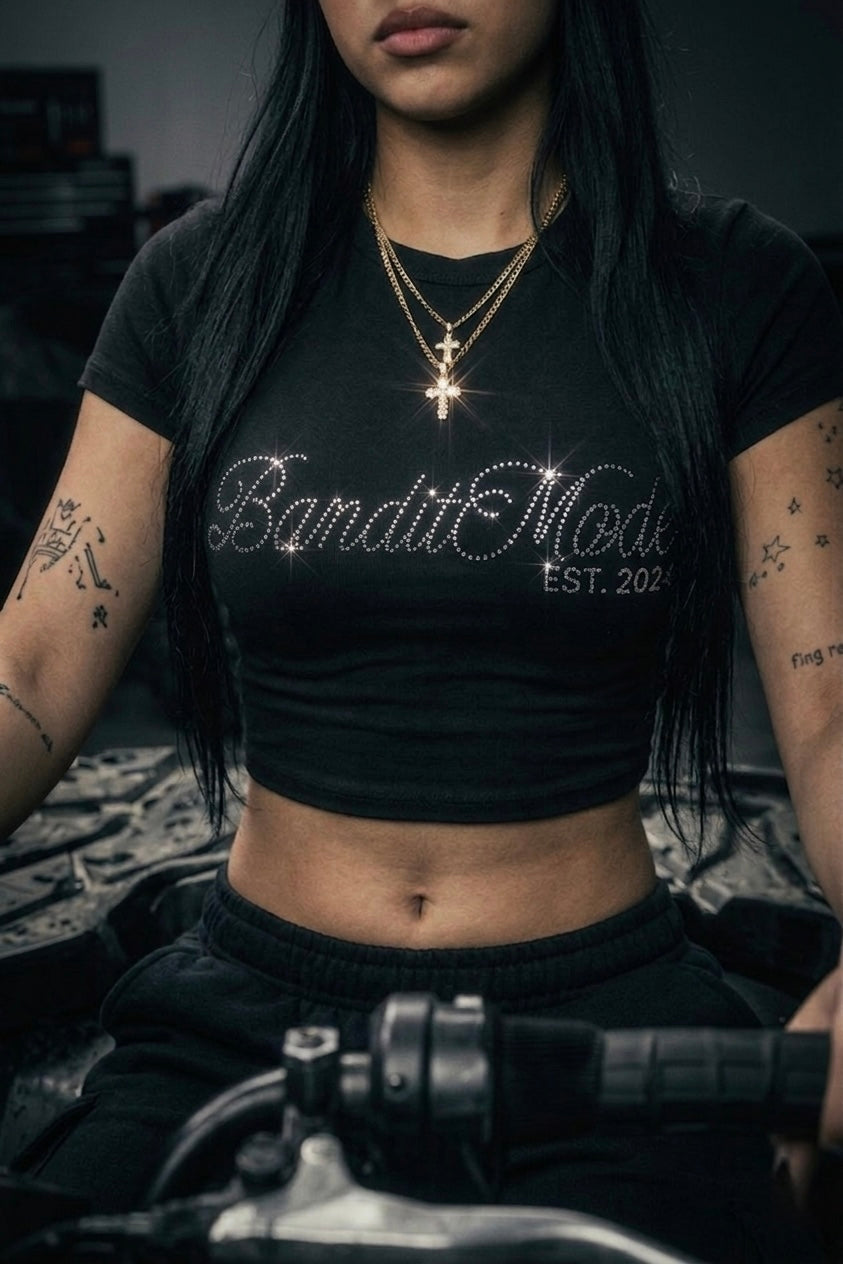 BM Crop Top Rhinestones by BanditMade